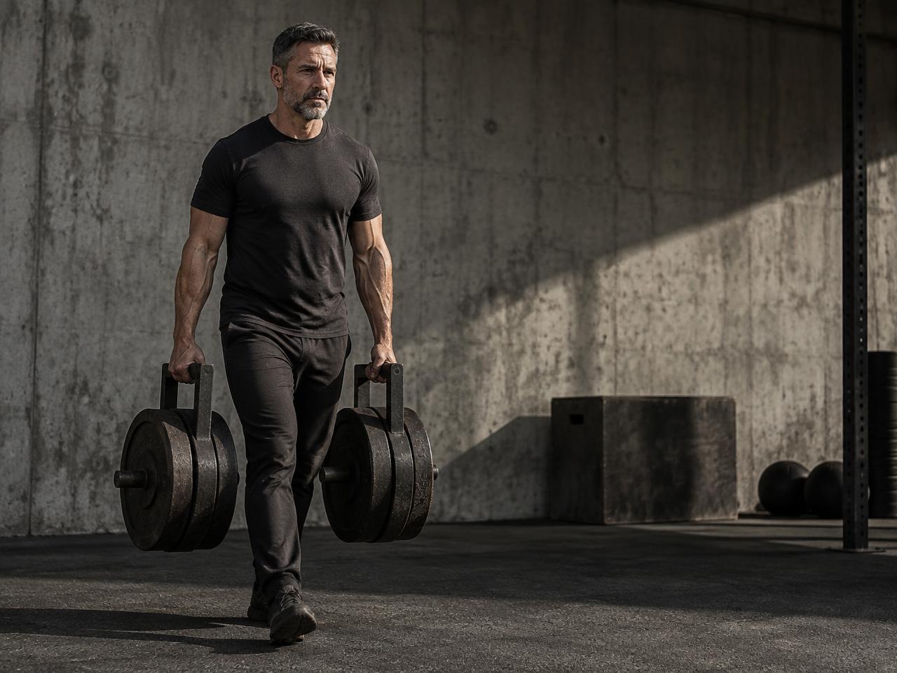 Focused strength training in a private concrete space